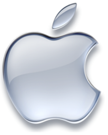 Apple Logo Sticker 1.75"(W)x2"(H) with a 2.375"x2.375"  Protective Sleeve | eBay
